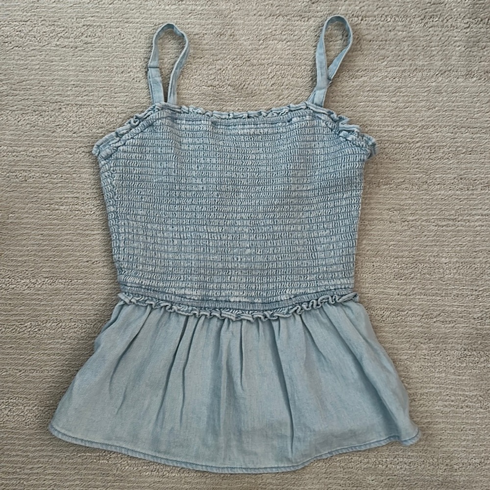 Super cute Old Navy light blue Jean summer top